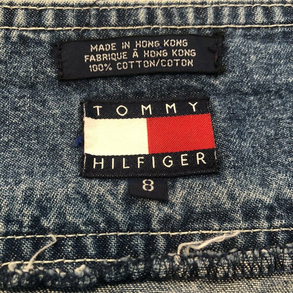 Vintage Tommy Hilfiger Denim Dress Side Snaps - Picture 8 of 10